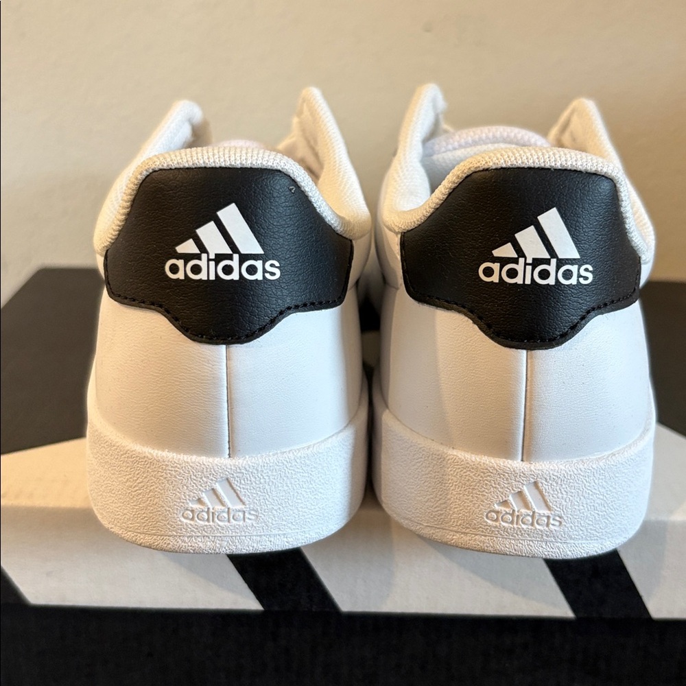 NIB [Adidas] Breaknet 2.0 Tennis Shoes Casual Sneakers White/Black Youth 5 / W 6 - Picture 9 of 13